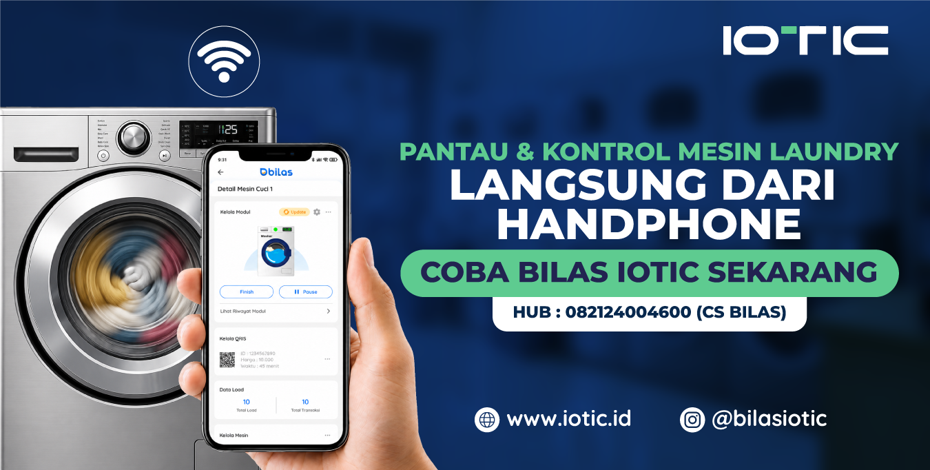IoT laundry, sistem tap laundry, BlazTap, IOTIC, laundry self service, teknologi laundry, mesin laundry otomatis, aplikasi laundry, sistem laundry modern, usaha laundry, bisnis laundry, operasional laundry, mesin laundry, teknologi IoT