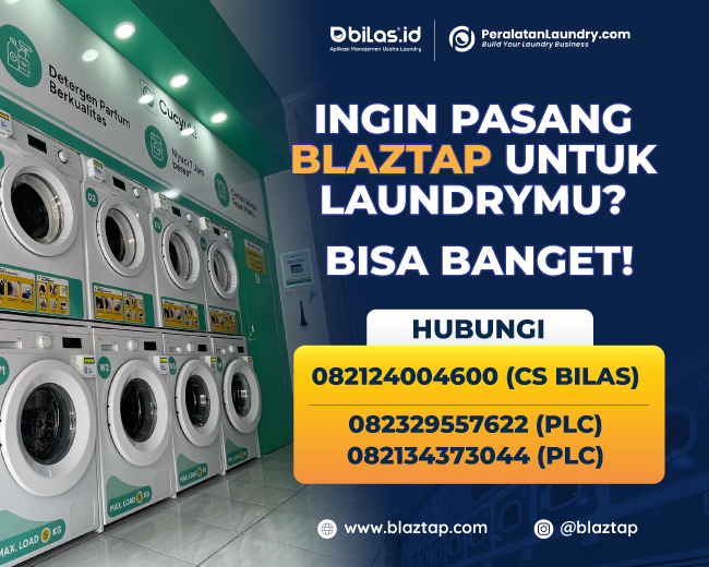 laundry self service, laundry koin, laundry kartu, IoT laundry, blaztap, alat kontrol mesin cuci dan mesin pengering