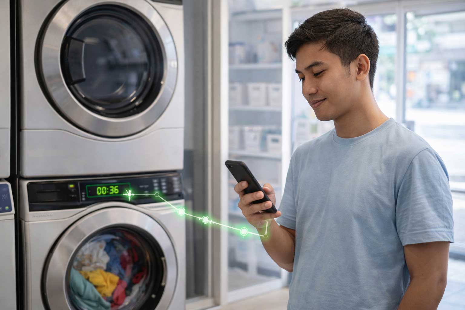 fitur kontrol mesin laundry, aplikasi kontrol mesin laundry, kontrol mesin laundry dari hp, remote mesin cuci laundry, monitoring mesin laundry real time, kontrol mesin cuci lewat aplikasi, kontrol mesin pengering laundry, aplikasi laundry dengan kontrol mesin, sistem kontrol mesin laundry otomatis, software laundry terintegrasi mesin, smart laundry system, IoT laundry, monitoring mesin laundry dari smartphone, kontrol operasional laundry dari hp, fitur smart machine control bilas