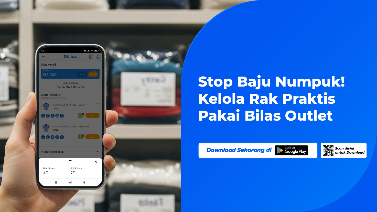 aplikasi laundry, aplikasi manajemen laundry, aplikasi kasir laundry, kelola rak
